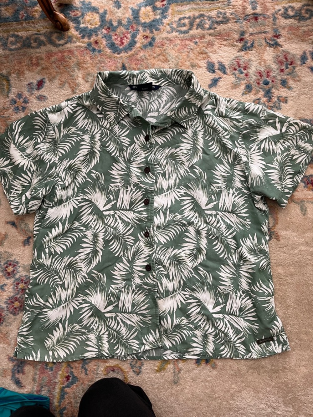 Exofficio palm pattern chillax button up